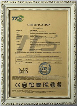 电容式触摸(RoHS)认证证书